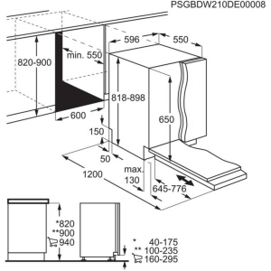 AEG FSK64907Z Vollintegrierter-Geschirrspüler B:60cm 