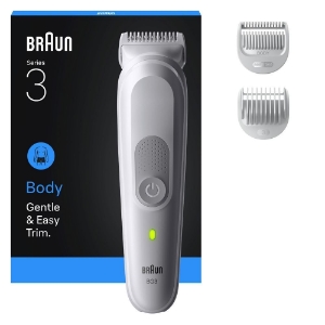 Braun Personal Care BG3530 Bodygroomer Series 3, +3 Zubehörteile,  Rasieren & Trimmen, Wasserdicht, Grau