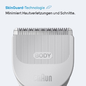 Braun Personal Care BG3530 Bodygroomer Series 3, +3 Zubehörteile,  Rasieren & Trimmen, Wasserdicht, Grau