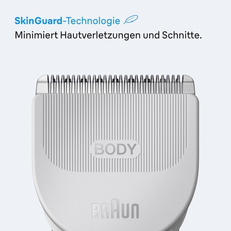 Braun Personal Care BG3530 Bodygroomer Series 3, +3 Zubehörteile,  Rasieren & Trimmen, Wasserdicht, Grau