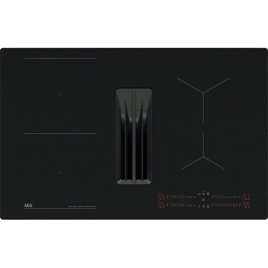 AEG TH84CB0BSZ Autarkes Kochfeld mit integriertem Dunstabzug / SaphirMatt® / Muldenlüfter / Abluft / Abluft oder Umlfuft 