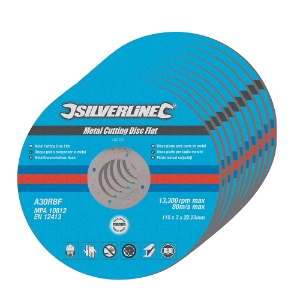 Silverline Metalltrennscheiben, flach, 10er-Pckg 447131