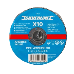 Silverline Metalltrennscheiben, flach, 10er-Pckg 447131