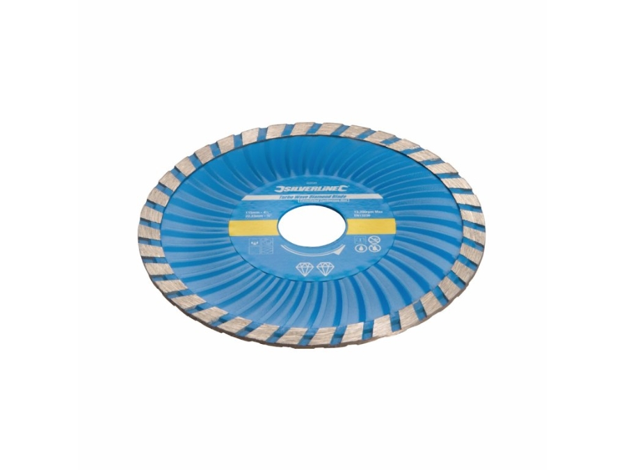 Silverline Diamanttrennscheibe   Turbo Wave - 115 × 22,23 mm 868588