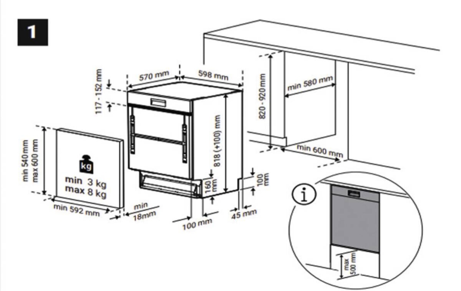 Beko BDSN28460X Geschirrspüler Einbau teilintegriert 