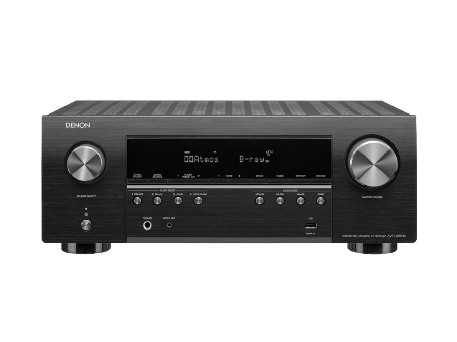 Denon AVRS960HBKE2 7.2-Kanal 145W 8K AV-Receiver  HEOS® Built-in