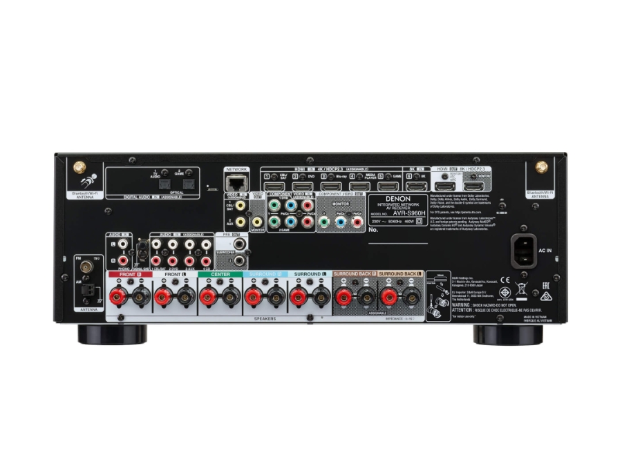 Denon AVRS960HBKE2 7.2-Kanal 145W 8K AV-Receiver  HEOS® Built-in