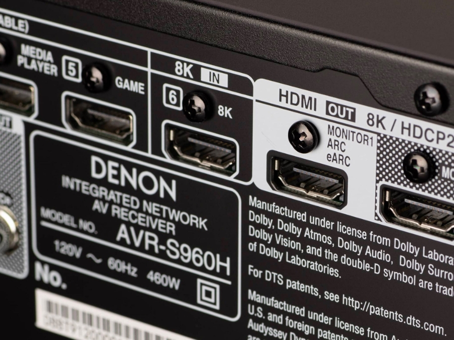 Denon AVRS960HBKE2 7.2-Kanal 145W 8K AV-Receiver  HEOS® Built-in