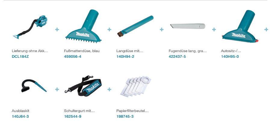 Makita DCL184Z Akku-Staubsauger LXT Ausstellungsstück!!!! 18 V • 54 mbar • 0,5 l