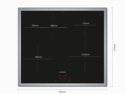 Siemens EQ522IB01 Einbau-Herd-Set, Bestehend aus HE517BBS4 Herd  EI645CFB6E Induktionskochfeld Backwagen