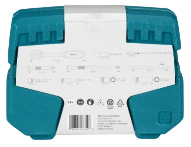 Makita B-65567 Ratschen + Bit-Set, 34 tlg. 1/4" • 34 teilig