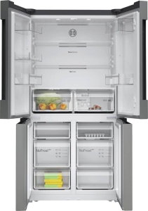Bosch KFN96VPEA Multidoor/Frenchdoor Metallic-Silber NoFrost,Fleischfach (VitaFresh),Gemüsefach (VitaFresh)
