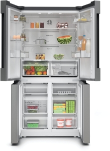Bosch KFN96VPEA Multidoor/Frenchdoor Metallic-Silber NoFrost,Fleischfach (VitaFresh),Gemüsefach (VitaFresh)