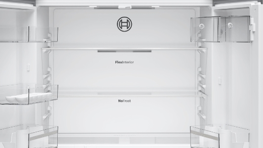 Bosch KFN96VPEA Multidoor/Frenchdoor Metallic-Silber NoFrost,Fleischfach (VitaFresh),Gemüsefach (VitaFresh)
