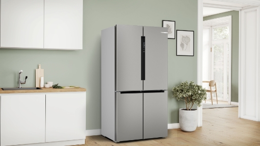 Bosch KFN96VPEA Multidoor/Frenchdoor Metallic-Silber NoFrost,Fleischfach (VitaFresh),Gemüsefach (VitaFresh)