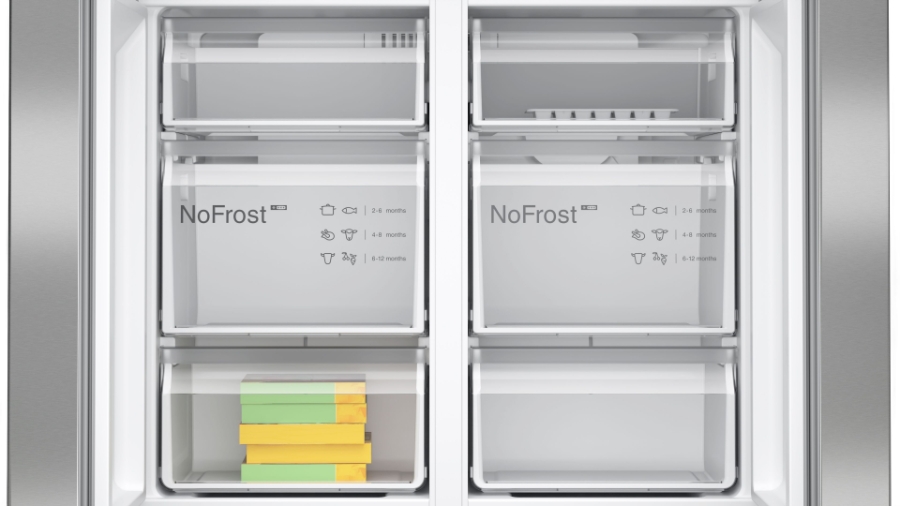 Bosch KFN96VPEA Multidoor/Frenchdoor Metallic-Silber NoFrost,Fleischfach (VitaFresh),Gemüsefach (VitaFresh)