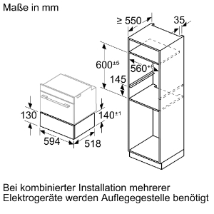 Siemens BI710C1B1 Wärmeschublade  schwarz Edelstahl  