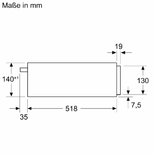 Siemens BI710C1B1 Wärmeschublade  schwarz Edelstahl  