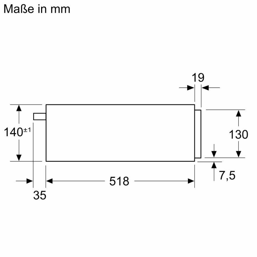 Siemens BI710C1B1 Wärmeschublade  schwarz Edelstahl  