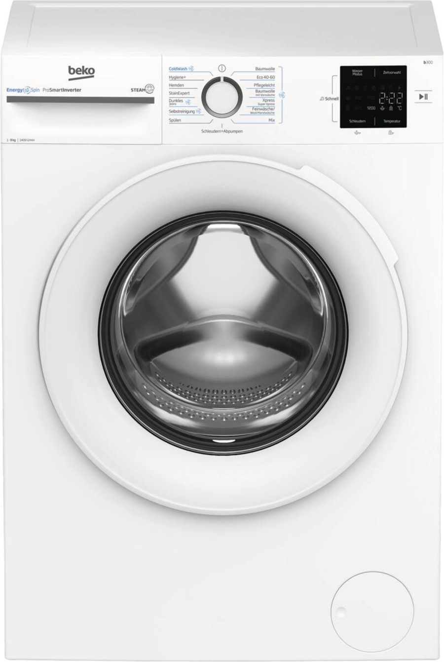 Beko BM3WFU39413W Waschmaschine, 1-9 kg, 1400 U/min weiß 