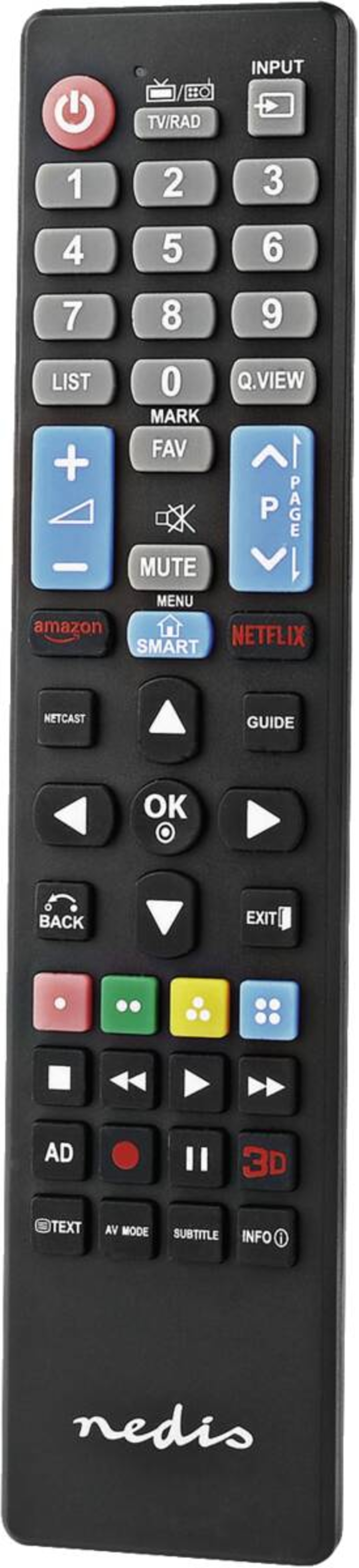 Nedis TVRC45LGBK Ersatz Fernbedienung für LG 