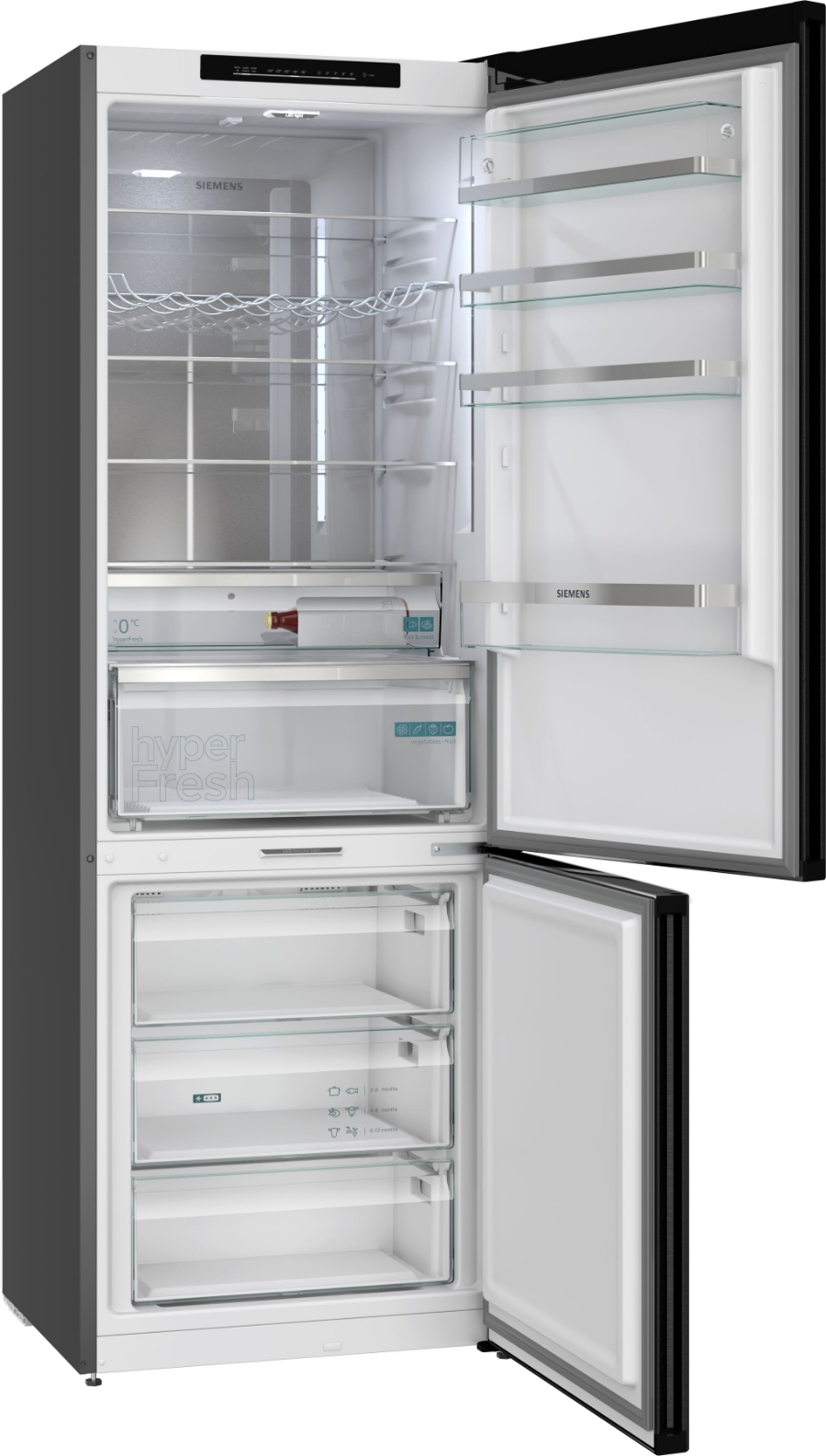 Siemens KG49N4XAF Kühl Gefrierkombination Schwarz gebürstet NoFrost,hyperFresh,