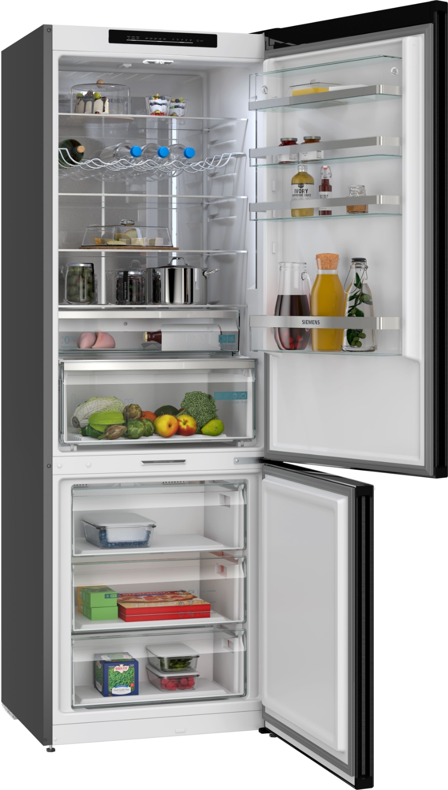 Siemens KG49N4XAF Kühl Gefrierkombination Schwarz gebürstet NoFrost,hyperFresh,