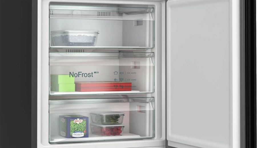 Siemens KG49N4XAF Kühl Gefrierkombination Schwarz gebürstet NoFrost,hyperFresh,