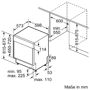 Bosch SBH4ECX28E Geschirrspüler Einba vollintegriert 60 cm mit VarioScharnier(IKEA Küche)