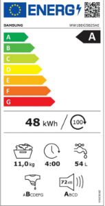 Samsung WW1EDG5B25AEEG  Waschmaschine 11 kg 1400 U/min 