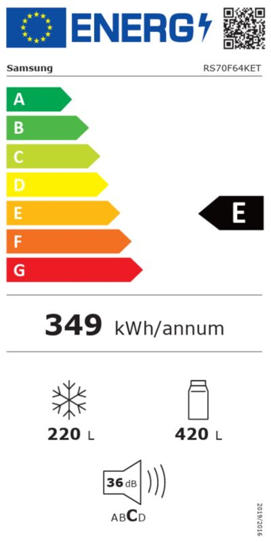 Samsung RS70F64KETEF Side by Side Nofrost  640Liter Edelstahl,Festwasser