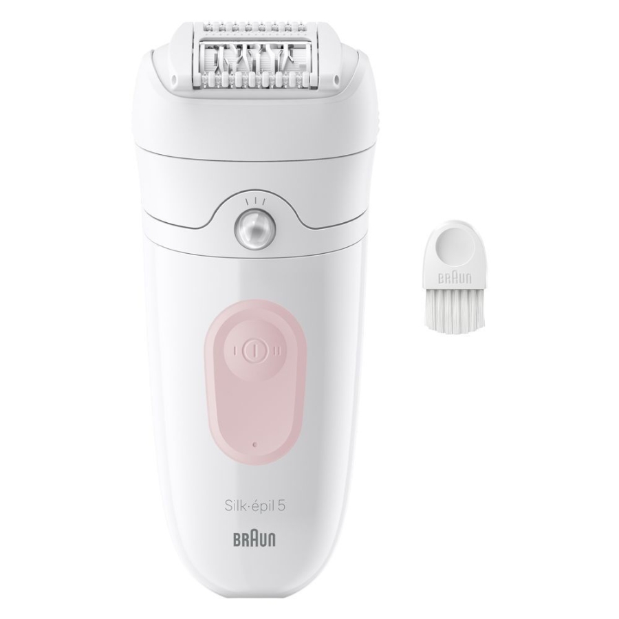 Braun Personal Care Silk-épil 5-000, Epilierer für eine einfache Haarentfernung, seidig-glatte Haut, Weiß/Flamingorosa