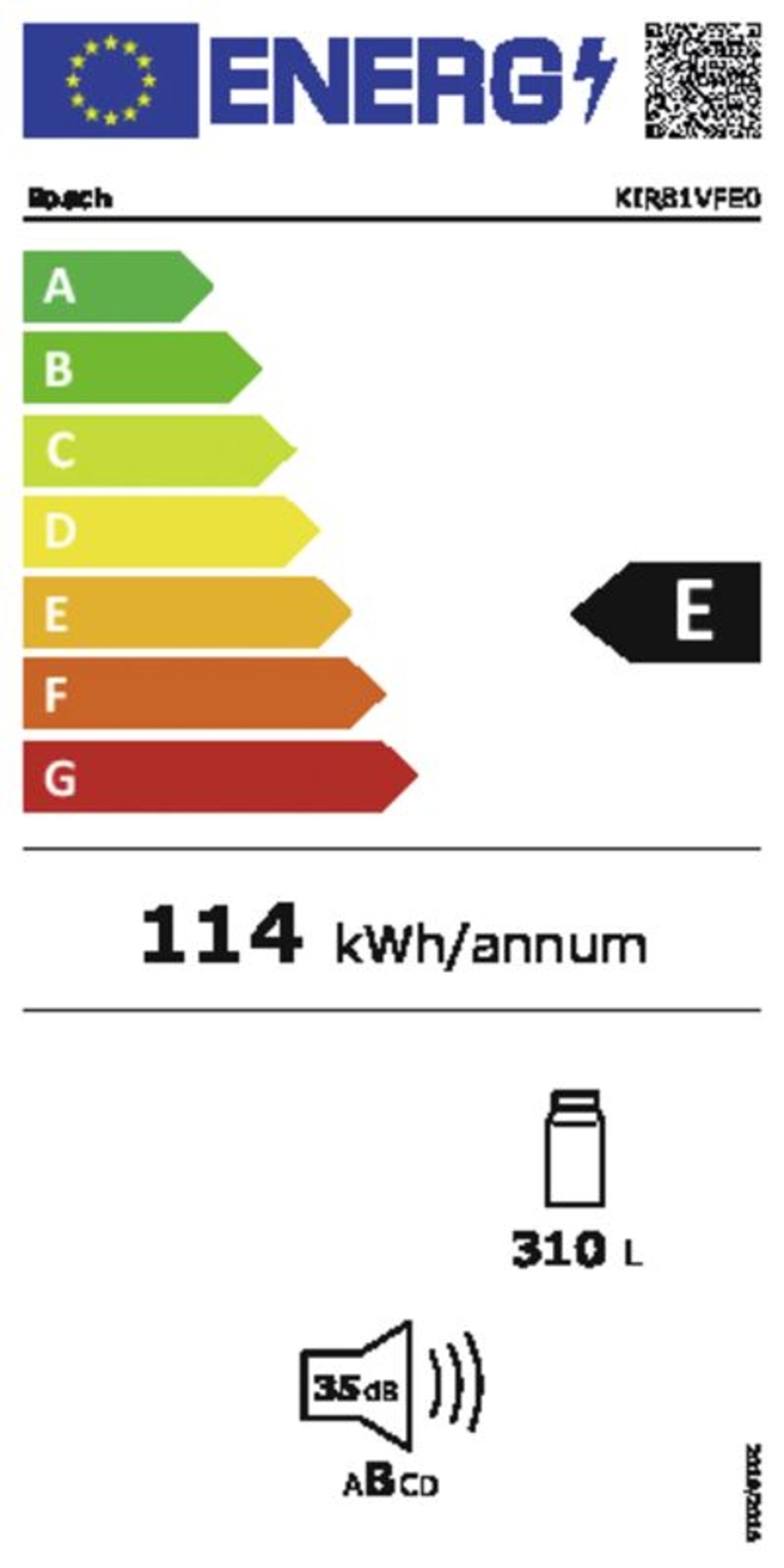 Bosch KIR81VFE0 Kühlschrank EInbau 178cm Nische Festtür