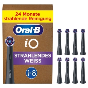 Oral-B Aufsteckbürsten iO Radiant White Schwarz 8er FFU 8700216774192