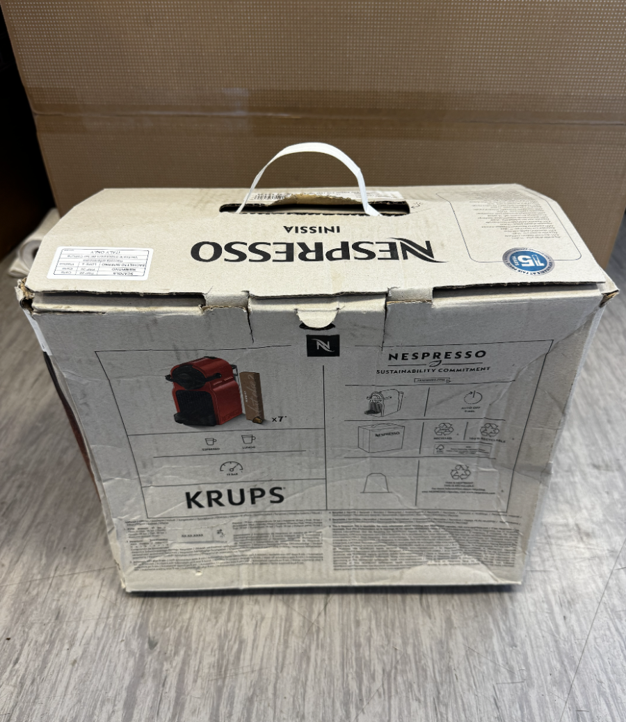 Krups XN1005 Nespresso Kaffeemaschine INISSIA Rot (VPB) Kapselmaschine, verpackungsbeschädigt