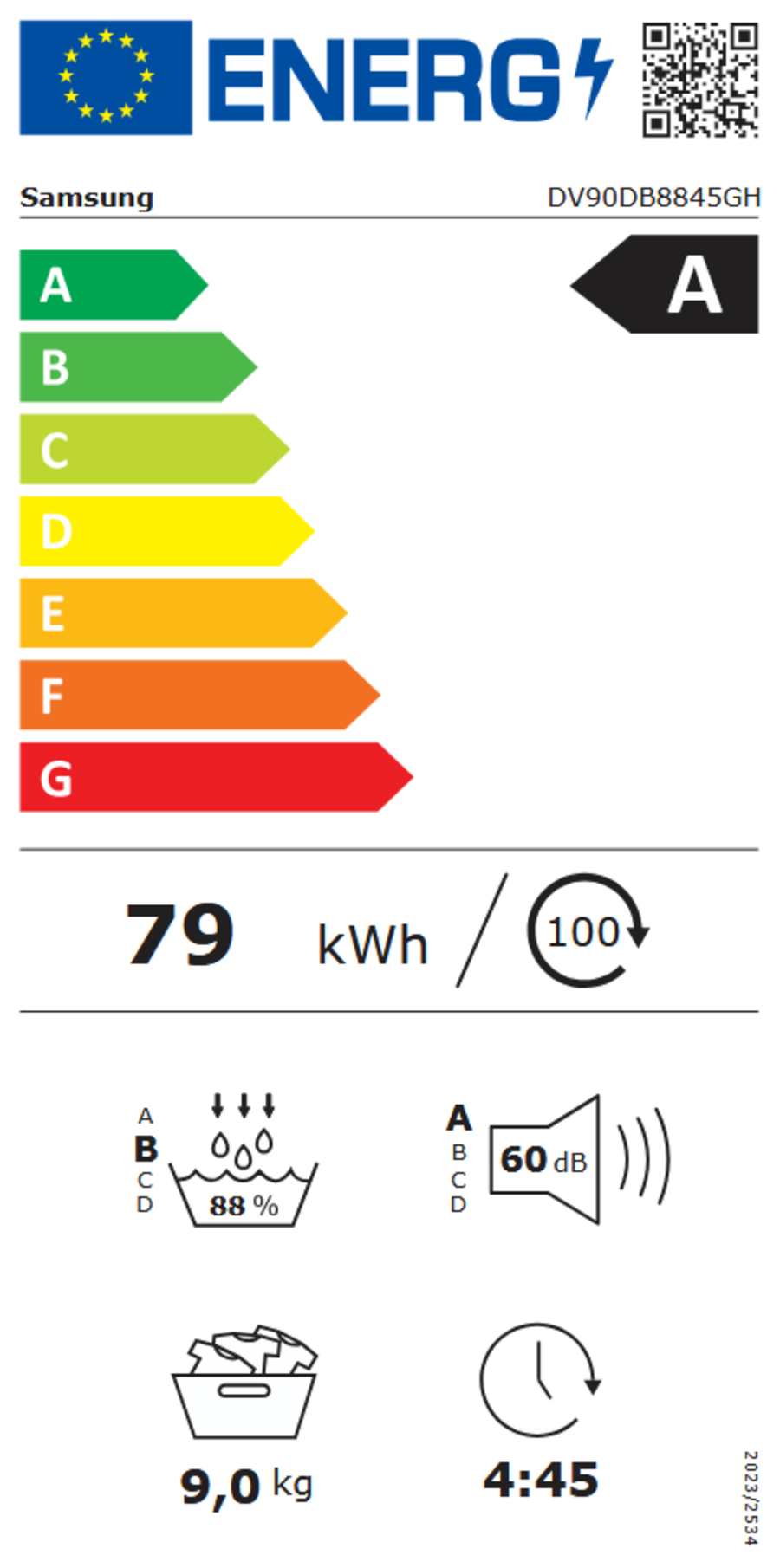 Samsung DV90DB8845GHU3 Wärmepumpentrockner 9 kg 