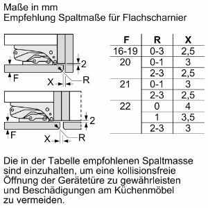 Siemens KI31R2FE0 Kühlschrank Einbau 102cm Weiss Festtür