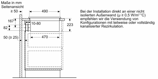Siemens ED851HQ26E Kochfeld Induktion 80 cm mit Dunstabzug 