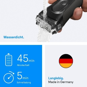 Braun Personal Care Series 3+ 3000 Elektrorasierer, Trockenrasierer Black/Grey 