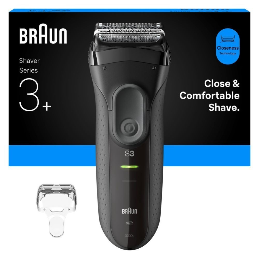 Braun Personal Care Series 3+ 3000 Elektrorasierer, Trockenrasierer Black/Grey 
