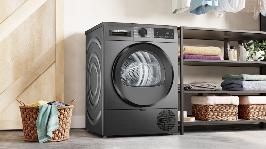 Bosch WQG243DR10 Wärmepumpentrockner, 9 kg, Grau 