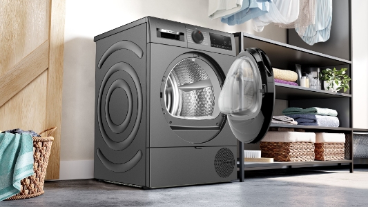 Bosch WQG243DR10 Wärmepumpentrockner, 9 kg, Grau 