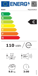 Bosch WQG243DR10 Wärmepumpentrockner, 9 kg, Grau 