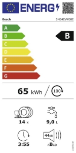 Bosch SMS4EVW08E Geschirrspüler Stand 60 cm weiß mit Besteckschublade