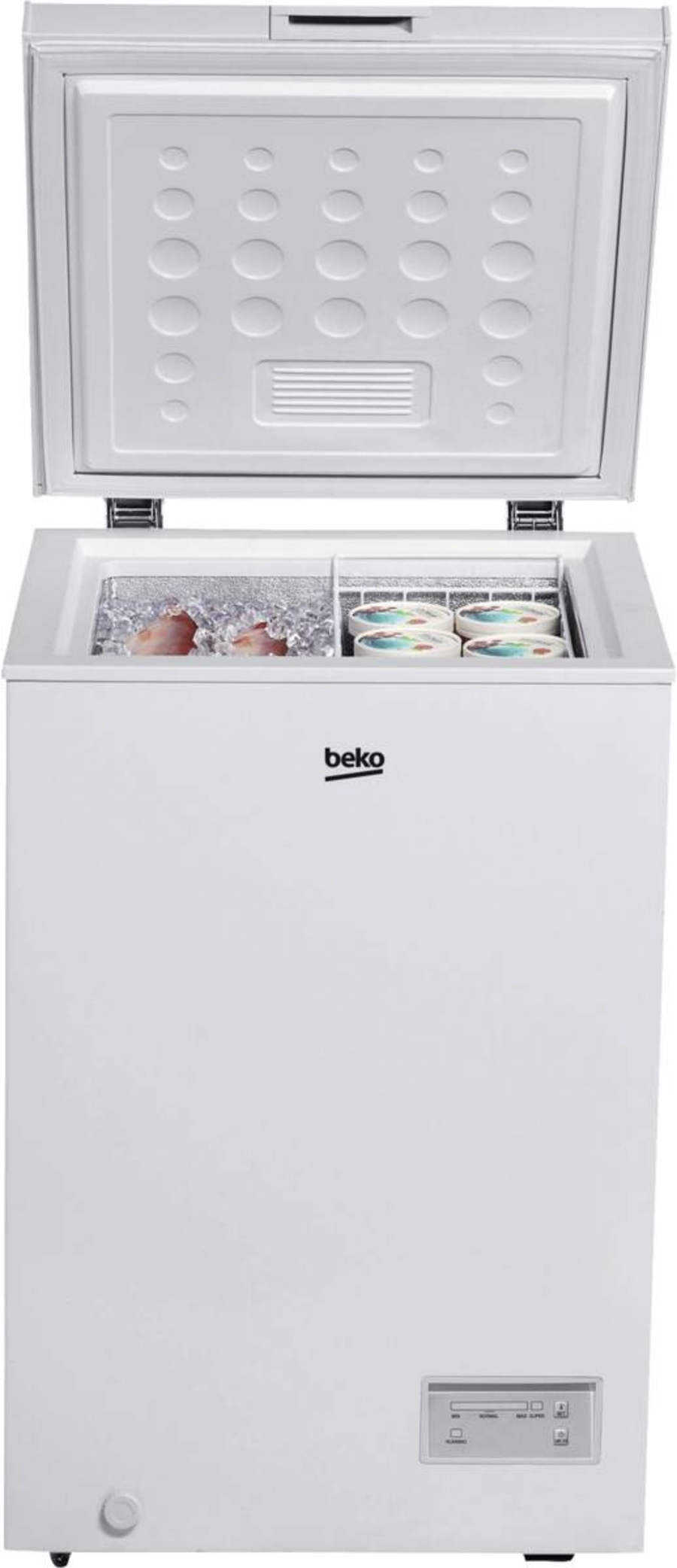 Beko CF100EWN Gefriertruhe 98 Liter, H:84,5cm, B:54,5cm, E 