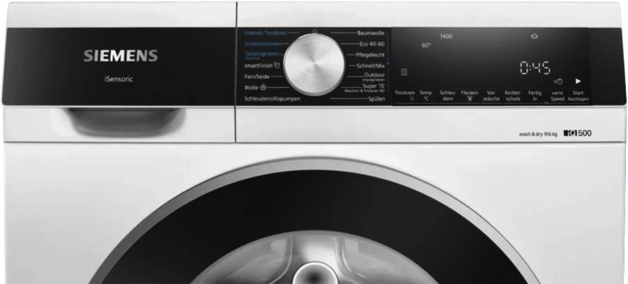 Siemens WN44G242 Waschtrockner weiß 9kg/6kg 