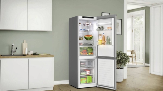 Bosch KGN362LBF Kühl-Gefrierkombination Nofrost Metall-Optik