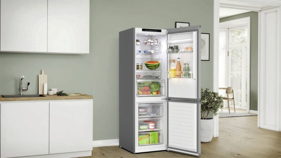 Bosch KGN362LBF Kühl-Gefrierkombination Nofrost Metall-Optik
