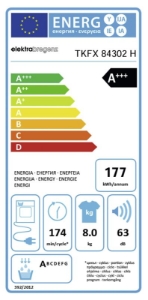 Elektrabregenz TKFX 84302 H Wärmepumpentrockner Stand 60 cm 