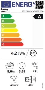 Beko B7WFU68416W Waschmaschine Stand 60 cm  Autodose,HomeWhiz